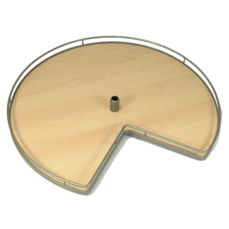 Hafele 28" Kidney-Shaped Lazy Susan 2-Shelf Set for use with Central Post Champagne / Maple