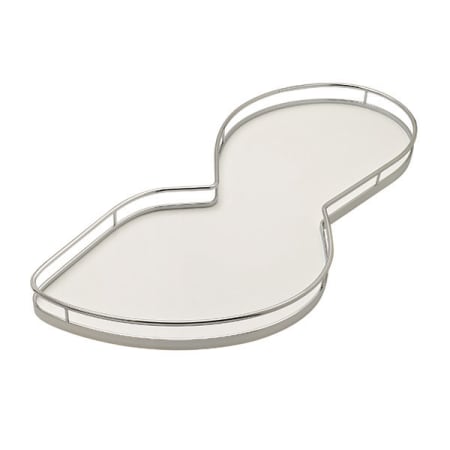 Hafele LeMans II Series 15 Inch Long Right Swing Corner Pull Out Shelf Chrome / White
