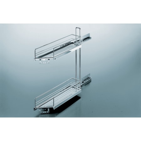 Hafele 4.5" Wide 2-Tier Base Cabinet Pull Out Organizer with Right Slope 45 Degree Front Chrome