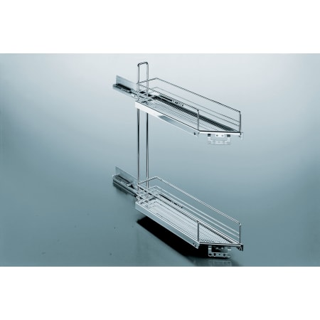 Hafele 4.5" Wide 2-Tier Base Cabinet Pull Out Organizer with Left Slope 45 Degree Front Chrome