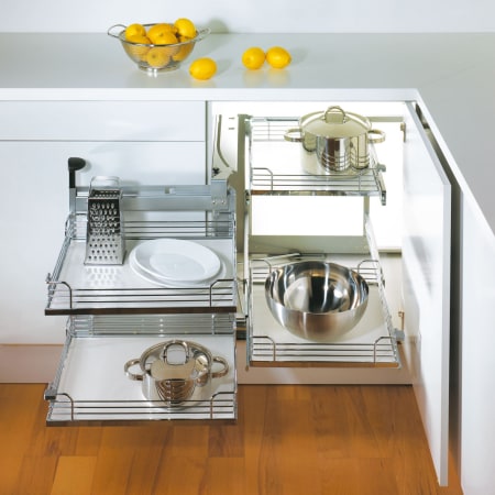 Hafele Magic Corner II Base Corner Unit System Frame for Left Hand Swinging Door Silver