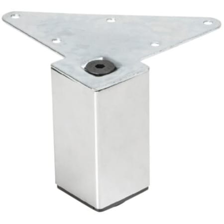Hafele 4" Square Steel Furniture Foot Polished Chrome