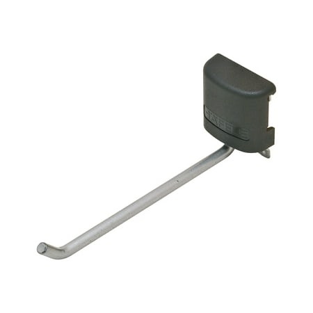 Hafele 5-3/8" Long Single Tool Hook for Omni Track Organization System Matte Aluminum
