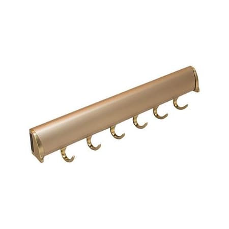 Hafele TAG Synergy Elite 6 Hook 13-7/8" Belt Rack Matte Gold