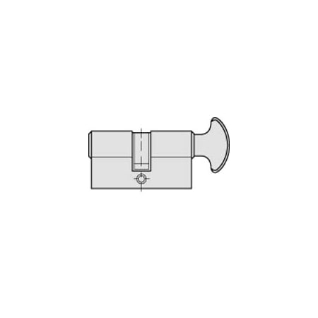 Hafele HAWA Toplock 2.5" European Profile Cylinder and Thumbturn with Schlage C Keyway Nickel