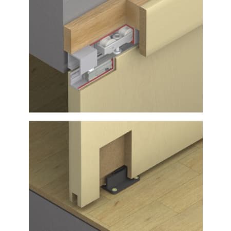 Hafele Hawa Junior Sliding Door Hardware Set Steel