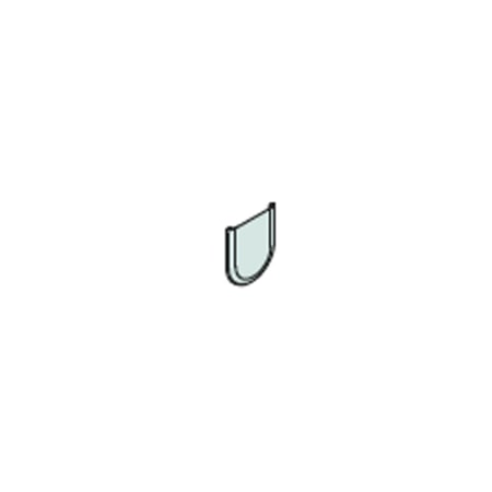Hafele HAWA Round Plastic Cover Cap for Patch Suspension on Single Glass Door Unfinished Plastic