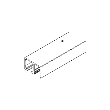 Hafele HAWA Junior 9-Foot 10-Inch Aluminum Upper Track for 264 Lb. Sliding Door with Pocket for Fixed Glass Aluminum