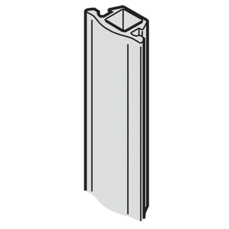 Hafele HAWA 11-Foot 6-Inch Rubber Seal for Wall Profile for Sliding Glass Door Black