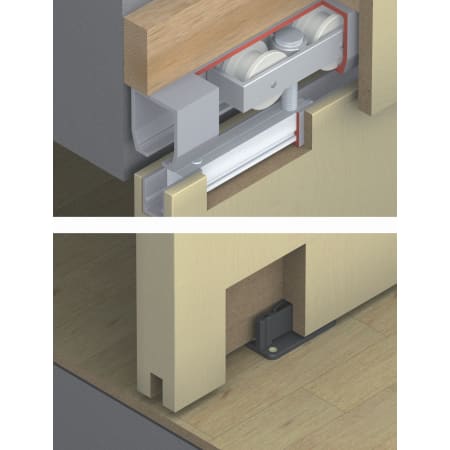 Hafele HAWA Fitting Set for Single 352 Lb. Top Hung Sliding Door without Upper Track N/A