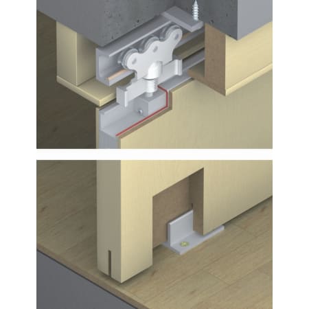 Hafele HAWA Fitting Set for Single 1100 Lb. Top Hung Sliding Door without Upper Track N/A
