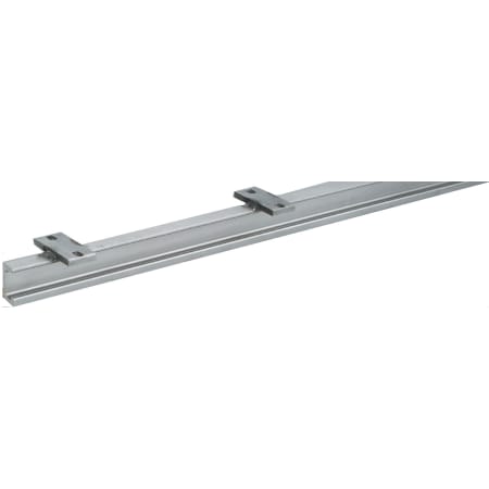 Hafele HAWA 19-Foot 8-Inch Long Stainless Steel Ceiling-Mounted Upper Track for Top Hung 1100 Lb. Sliding Doors Stainless Steel