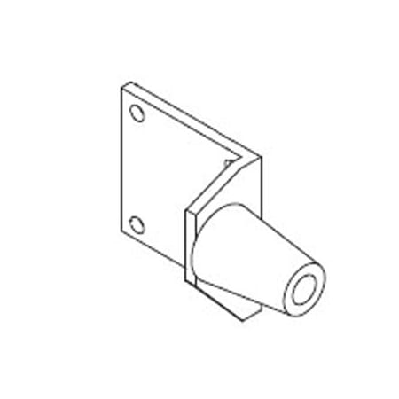Hafele Straightaway Medium-Duty Screw Mounted Door Stop for Top Hung Sliding Door System Aluminum