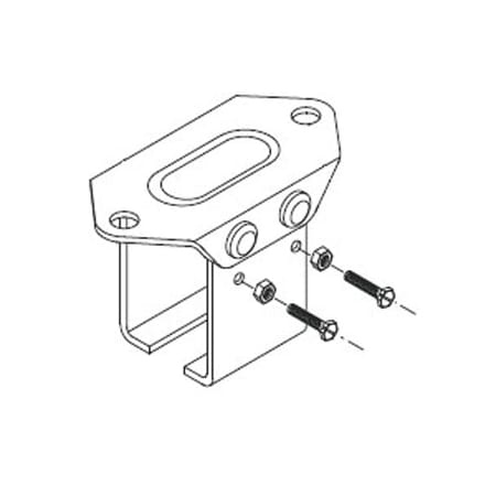 Hafele Straightaway Galvanized Steel Lock Joint Soffit Mounting Bracket for Use Across Upper Track Joints Steel