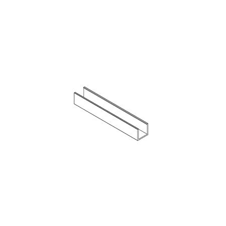 Hafele Al Fresco Elite 9-Foot 10-Inch Aluminum Lower Channel for Top Hung Sliding / Folding Exterior Doors Aluminum
