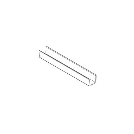 Hafele Al Fresco Elite 6-Foot 7-Inch Aluminum Lower Guide Channel for Top Hung Sliding / Folding Exterior Doors Black