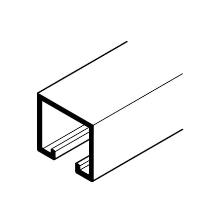 Hafele Straightaway 7 Foot 10 inch Upper Track for Top Hung Wood Sliding Door System Aluminum