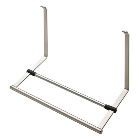 Hafele 13-7/8" Wide Steel Paper Towel Holder for Backsplash Railing System Satin Nickel Matte