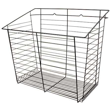 Hafele Wire Laundry Hamper, Slanted Hook-On Black