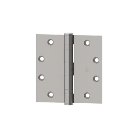 Hager 4-1/2 Inch x 4 Inch Ball Bearing Square Corner Mortise Door Hinge - Single Hinge Satin Nickel
