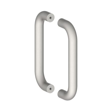 Hager 12" Center to Center 3/4" Round Wrought Back to Back Door Pull Set from the Pulls Collection Polished Brass