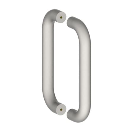 Hager 10" Center to Center 1" Round Wrought Back to Back Door Pull Set from the Pulls Collection Polished Brass