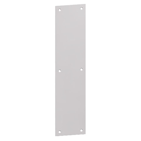Hager 6" x 16" Beveled Square Corner Push Plate .050" Thick from the Push Plates Collection Satin Brass