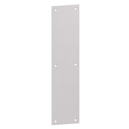 Hager 3.5" x 15" Beveled Square Corner Push Plate .125" Thick from the Push Plates Collection Polished Brass