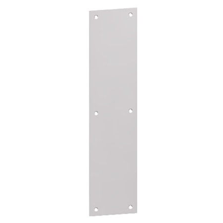 Hager 6" x 16" Beveled Square Corner Push Plate .125" Thick from the Push Plates Collection Polished Brass