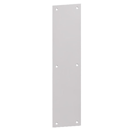 Hager 3" x 12" Square Corner Push Plate .125" Thick with Top & Bottom Round Beveled Edge from the Push Plates Collection Polished Brass