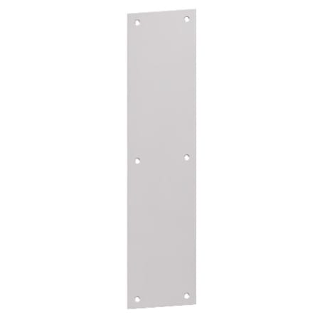 Hager 3.5" x 15" Square Corner Push Plate .125" Thick with Top & Bottom Round Beveled Edge from the Push Plates Collection Polished Brass