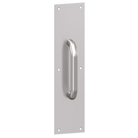 Hager 8" x 16" Rounded Bevel Square Corner 0.125" Gauge Pull Plate with 3/4" Oval Wrought Pull on 8" Center from the Pull Plates Collection Antique Bronze