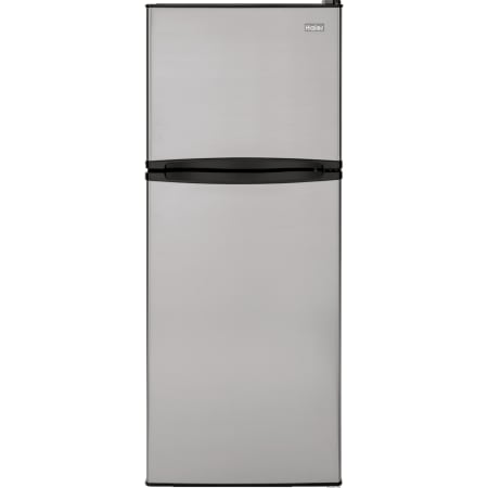 Haier 24 Inch Wide 9.8 Cu. Ft. Top Freezer Refrigerator with LED Interior Lighting Stainless Steel