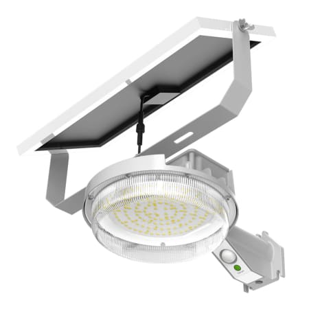 Halo Solar Powered 9" Wide 1000 Lumen 5000K LED Flood Light with Motion and Dusk-to-Dawn Sensors Textured Gray