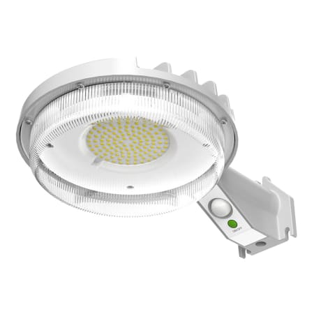 Halo 9" Wide 1500 Lumen 5000K LED Flood Light with Motion and Dusk-to-Dawn Sensors Textured Gray
