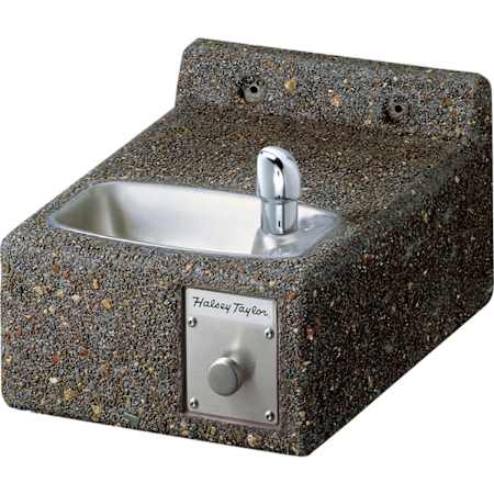 Halsey Taylor Sierra Stone 9" Wall Mounted ADA Outdoor Rated Drinking Fountain with Freeze Resistant Stone Aggregate