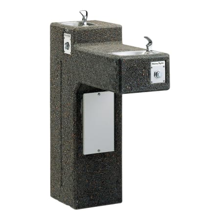 Halsey Taylor Sierra Stone 38-1/2" Floor Mounted ADA Outdoor Rated Bi-Level Drinking Fountain Stone Aggregate