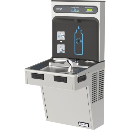 Halsey Taylor HydroBoost® Single Station Indoor Water Fountain Cooler and Bottle Filler - Barrier free with Double Bubbler™ Stainless Steel