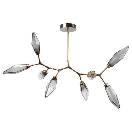 Heritage Brass Finish with Chilled Smoke Glass Shades