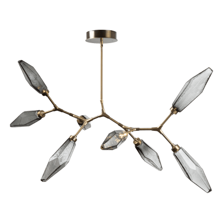 Hammerton Studio Rock Crystal 53" Wide 8 Light Hand Blown Glass LED Modern Branch Chandelier Configure Below