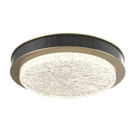 Hammerton Studio Iris Single Glass Sconce and Flush Mount Gilded Brass / Dark Oak