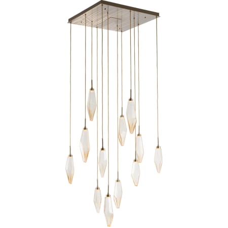 Hammerton Studio  Rock Crystal 32" Wide 12 Light Hand Blown Glass Linear LED Pendant Configure Below