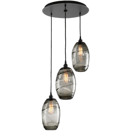 Hammerton Studio Ellisse 18" Wide Artisan Crafted 3 Light Optic Glass Pendant Configure Below
