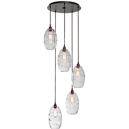 Hammerton Studio Ellisse 18" Wide Artisan Crafted 5 Light Optic Glass Pendant Configure Below