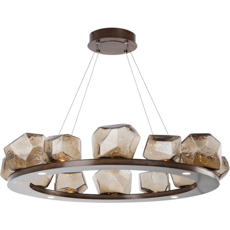 Hammerton Studio Gem 37" Wide 16 Light Hand Blown Glass LED Ring Chandelier Configure Below