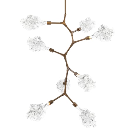 Hammerton Studio Blossom 32" Wide 8 Light LED Abstract Chandelier with Clear Blossom Blown Glass Shades Configure Below