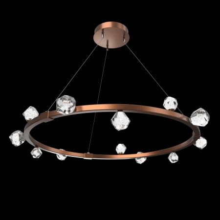 Hammerton Studio Stella 12 Light 41" Wide LED Abstract Ring Chandelier - 3000K Burnished Bronze / Clear