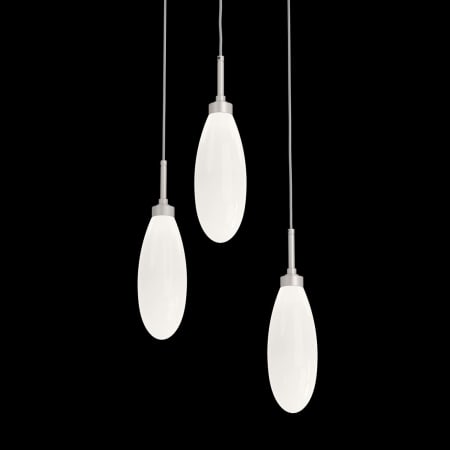 Hammerton Studio Fiori 3 Light 17" Wide LED Multi Light Pendant - 3000K Beige Silver / White