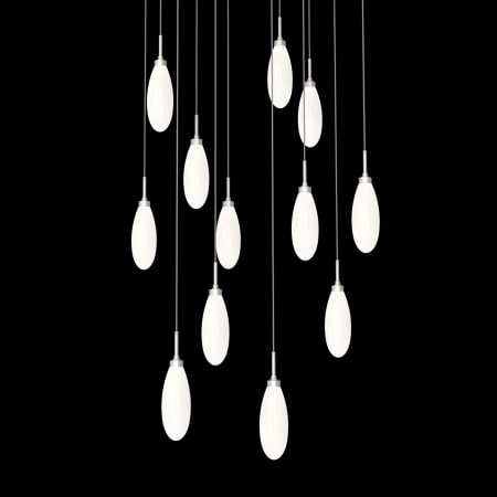 Hammerton Studio Fiori 12 Light 32" Wide LED Abstract Multi Light Pendant - 3000K Beige Silver / White