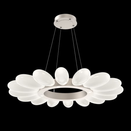 Hammerton Studio Fiori 20 Light 38" Wide LED Ring Chandelier - 3000K Beige Silver / White